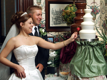 wedding venue chocolate fountain